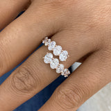 Diamond Band Ring 1.9 ct Rose Gold