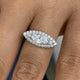 Diamond Halo Ring 1 ct White Gold