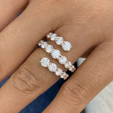 Diamond Wrap Ring 3.1 ct Rose Gold