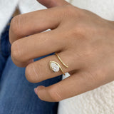 Promise Ring 0.7 ct TCW , Solid Gold 14k