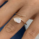 Diamond Promise Ring 0.7 ct Rose Gold