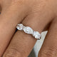 Diamond 3 Stone Ring 1.7 ct White Gold