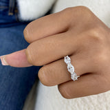5 Stone Ring 1.7 ct TCW , Solid Gold 14k