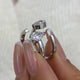 Toi-et Moi Ring 1.8 ct TCW , Solid Gold 14k