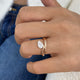 Solitaire Ring 0.8 ct TCW , Solid Gold 14k