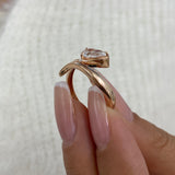 Solitaire Ring 0.8 ct TCW , Solid Gold 14k