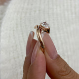 Solitaire Ring 0.8 ct TCW , Solid Gold 14k