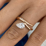 Diamond Solitaire Ring 0.7 ct Rose Gold