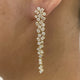 Diamond Dangle Earrings 4.9 ct Yellow Gold