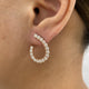 Diamond Open Hoop Earrings 2.4 ct Rose Gold