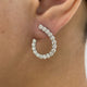 Diamond Open Hoop Earrings 2.5 ct White Gold