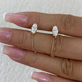 Diamond Chain Earrings 1.3 ct Yellow Gold