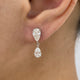 Diamond Drop Earrings 2.4 ct White Gold
