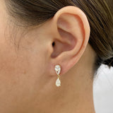 Diamond Drop Earrings 2.3 ct Yellow Gold