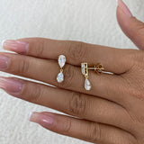 Diamond Drop Earrings 2.3 ct Yellow Gold