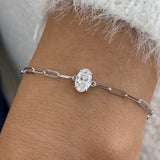 Diamond Chain Bracelet 0.8 ct White Gold