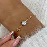 Diamond Chain Bracelet 0.9 ct Rose Gold