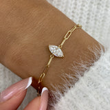 Diamond Chain Bracelet 0.8 ct Yellow Gold