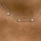 Diamond Stationed Necklace 1.3 ct White Gold