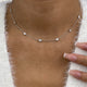 Diamond Stationed Necklace 1.3 ct White Gold