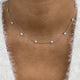 Diamond Stationed Necklace 1.3 ct White Gold