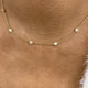 Diamond Stationed Necklace 1.3 ct Yellow Gold