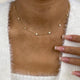 Diamond Stationed Necklace 1.3 ct Yellow Gold