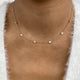 Diamond Stationed Necklace 1.3 ct Yellow Gold
