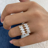 Ring 3.7ct TCW, 14K Gold