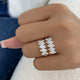 Diamond Band Ring 3.6 ct Yellow Gold