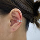 Diamond Cuff Earrings 1.03 ct White Gold
