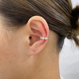 Diamond Cuff Earrings 1.03 ct White Gold