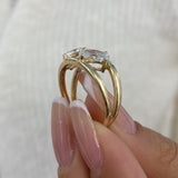 Toi-et Moi Ring 1.9 ct TCW , Solid Gold 14k
