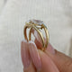 Toi-et Moi Ring 1.9 ct TCW , Solid Gold 14k