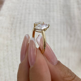 Toi-et Moi Ring 1.2 ct TCW , Solid Gold 14k