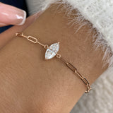 Diamond Chain Bracelet 0.9 ct Rose Gold