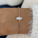 Diamond Chain Bracelet 0.8 ct Rose Gold