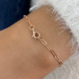 Diamond Chain Bracelet 0.9 ct Rose Gold