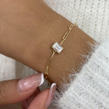 Diamond Chain Bracelet 0.9 ct Yellow Gold
