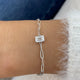Diamond Chain Bracelet 0.9 ct White Gold