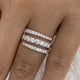Diamond Band Ring 1.6 ct Rose Gold