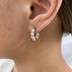Diamond Hoop Earrings 3.2 ct Rose Gold