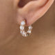 Diamond Hoop Earrings 3.3 ct Rose Gold