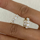 Diamond Hoop Earrings 3.1 ct Yellow Gold