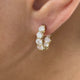 Diamond Hoop Earrings 3.2 ct Yellow Gold