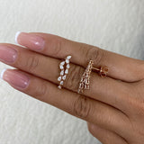 Diamond Drop Earrings 1 ct Rose Gold