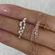 Diamond Drop Earrings 1 ct Rose Gold