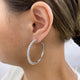 Diamond Hoop Earrings 3.1 ct White Gold