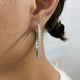 Diamond Hoop Earrings 3.1 ct White Gold