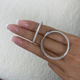 Diamond Hoop Earrings 3.1 ct White Gold